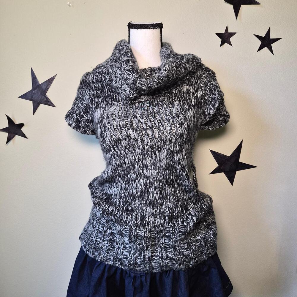 Womens Cowl Neck Chunky Knit Tunic Sweater Dark Academia Preppy Whimsigoth M